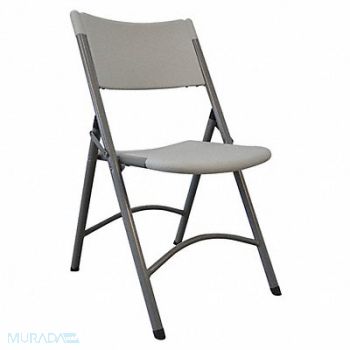 GRAINGER APPROVED Folding Chair Blow Molded White, 4NHN5