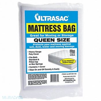 GRAINGER APPROVED Mattress Bag Queen 2 mil, 4NZF8
