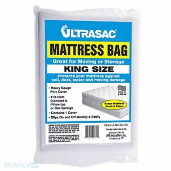 GRAINGER APPROVED Mattress Bag King 2 mil, 4NZF9