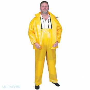 CONDOR D2294 Rain Bib Overall Unrated Yellow 4XL, 4PCL3