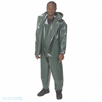 CONDOR D2296 Rain Bib Overall Unrated Green 4XL, 4PCN8