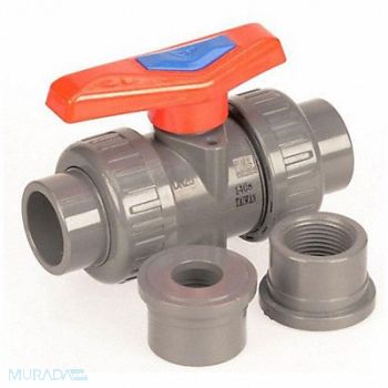 GRAINGER APPROVED CPVC Ball Valve Union Socket/FNPT 1, 4PGE4