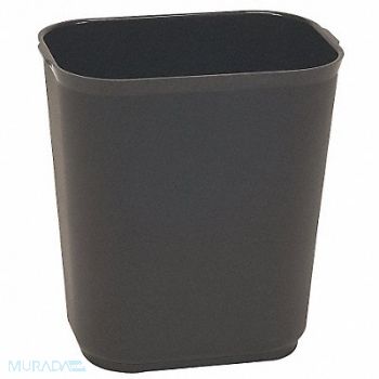 TOUGH GUY D2118 Fire-Rstnt Trash Can Rectngl 7 gal Black, 4PGL7