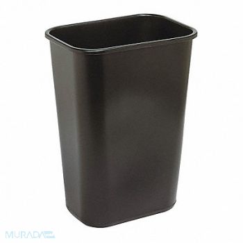 TOUGH GUY D2131 Trash Can Rectangle 10 gal Blk, 4PGN8