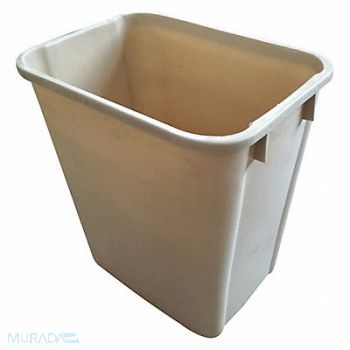 TOUGH GUY D2131 Trash Can Rectangulr 10-1/4 gal Beige, 4PGN9