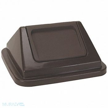 TOUGH GUY Trash Can Top Dome Swing Brown, 4PGR2