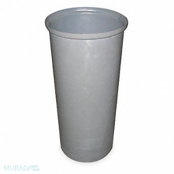 TOUGH GUY Trash Can Round 11 gal Gray, 4PGR6