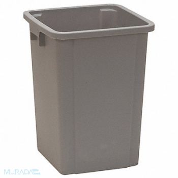 TOUGH GUY D2629 Trash Can Square 16 gal Gray, 4PGR8