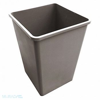 TOUGH GUY Trash Can Square 50 gal Beige, 4PGT6