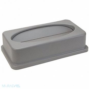 TOUGH GUY Trash Can Top Drop Top Swing Gray, 4PGU1