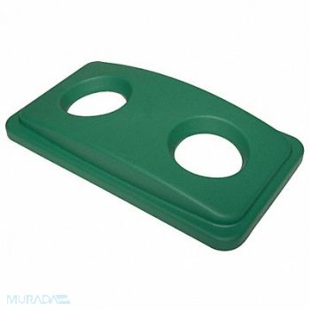 TOUGH GUY Recycling Top Plastic Green, 4PGU4