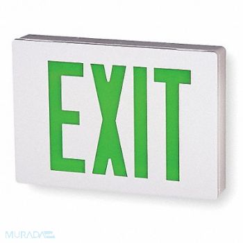 LITHONIA LIGHTING Exit Sign Alum Wht 11 3/8in 2W, 5TP23