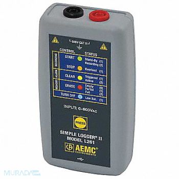 AEMC Voltage Data Logger 0 to 600VAC/DC, 4PKE9