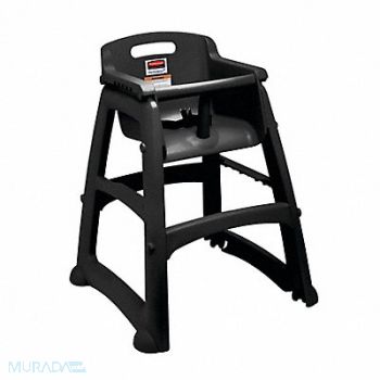 RUBBERMAID COMMERCIAL PRODUCTS Youth High Chair Black, 4PLW3
