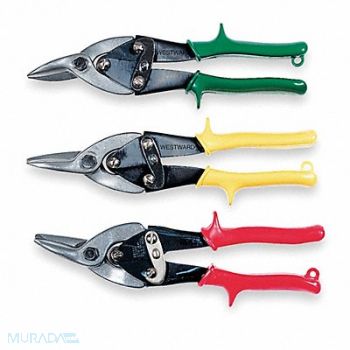WESTWARD Aviation Snip Set 3 Pc, 4PM06