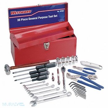 WESTWARD Master Tool Set SAE 38 pcs., 4PM07