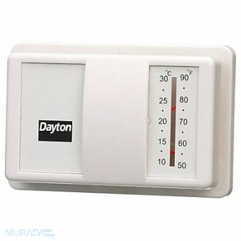 DAYTON Low Volt NP Analog Tstat Heat Rectangle, 4PU45