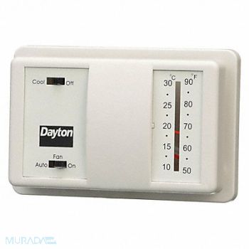 DAYTON Low Volt NP Analog Tstat Cool Rectangle, 4PU46