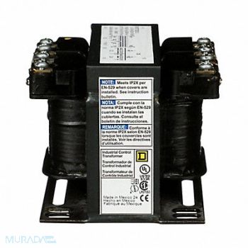 SQUARE D Control Transformer 75VA 12/24VAC, 4R896