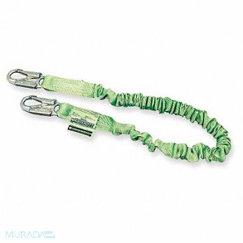 HONEYWELL MILLER Shock-Absorbing Lanyard Green, 19Z772