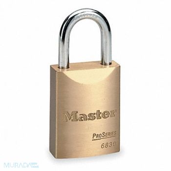 MASTER LOCK Keyed Padlock 25/32 in Rectangle Gold, 4EZH3