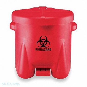 EAGLE Biohazard Step On Waste Container, 4RF68