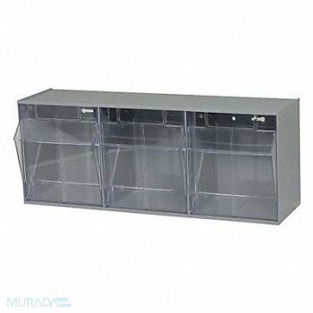 QUANTUM STORAGE SYSTEMS F1572 Tip-Out Bin Gray Unfinished 9 1/2 in, 4RR29