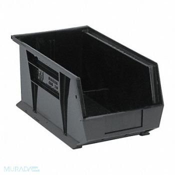 QUANTUM STORAGE SYSTEMS Hang and Stack Bin Black PP 7 in, 4RR39