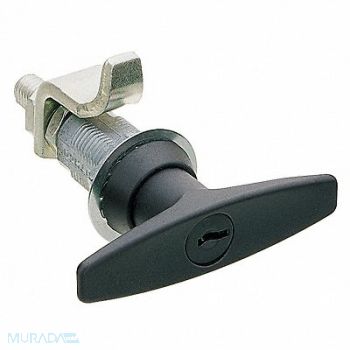 GRAINGER APPROVED Compression Latch Keyed Blk Powder Coat, 4RRC4