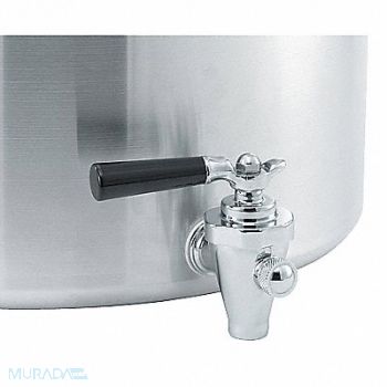 VOLLRATH Alum. Stock Pot With Faucet 40 Qt, 4RZC7