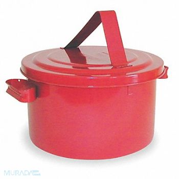 EAGLE Bench Can 2 gal Galvanized Steel Red, 4T037