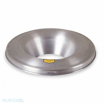 JUSTRITE Trash Can Top Funnel Stays Open Slvr, 1BW40