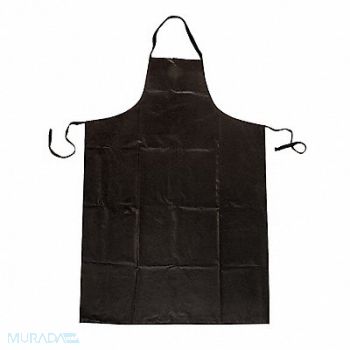 CONDOR Bib Apron Univ Black Rubber/Polyester, 4T299