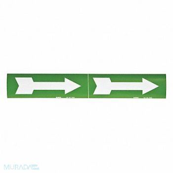 BRADY D3449 Pipe Marker (Arrow) 2 1/4in H 7in W, 4T568