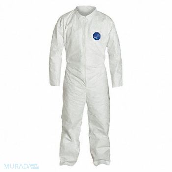 DUPONT Collared Coverall Open White XL, 30F367