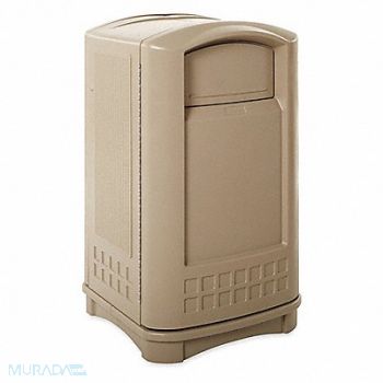 RUBBERMAID COMMERCIAL PRODUCTS D0245 Trash Can 50 gal Beige HDPE, 4TJ48
