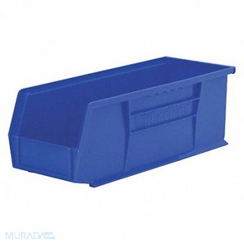 AKRO-MILS F8659 Hang and Stack Bin Blue Plastic 5 in, 4TJ76