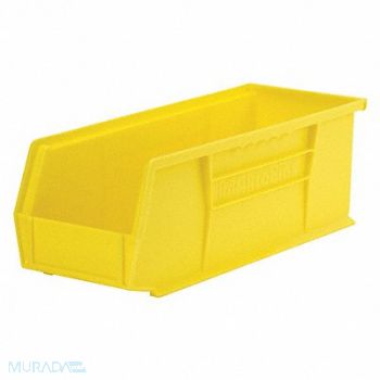 AKRO-MILS F8659 Hang and Stack Bin Yellow Plastic 5 in, 4TJ78