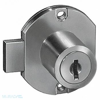 COMPX NATIONAL Cabinet Drawer Dead Bolt Lock Gld Round, 4TYG2