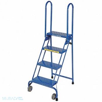 BALLYMORE Folding Rolling Ladder Steel 40 In.H, 4UDL5