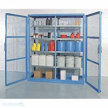 DENIOS StrgLckr 87 x74 x28 Blue 8Shlv, 4UEA8