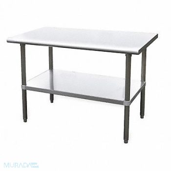 GRAINGER APPROVED Fixed Work Table SS 72 W 30 D, 4UEJ8