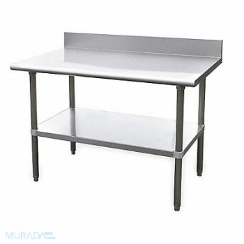 GRAINGER APPROVED Fixed Work Table SS 72 W 30 D, 4UEK2