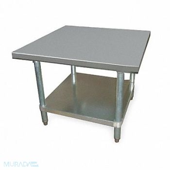 GRAINGER APPROVED Fixed Work Table SS 36 W 30 D, 4UEL2