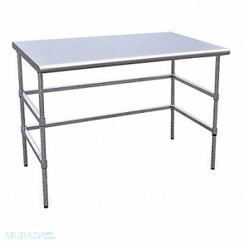 GRAINGER APPROVED Fixed Work Table SS 60 W 30 D, 4UEL4