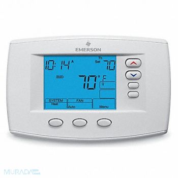 EMERSON Low Volt Prog Tstat Heat/Cool 20-30V AC, 4UFV1