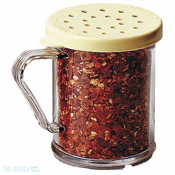 CAMBRO Shaker Clear w/Yellow Lid PK12, 6ZEN1