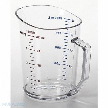 CAMBRO Liquid Measuring Cup 1 Qt. Clear PK12, 6ZEN8