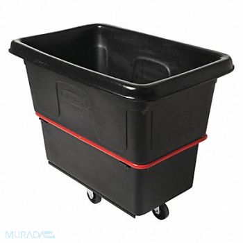 RUBBERMAID COMMERCIAL PRODUCTS Cube Truck HDPE Black 8.0 cu ft., 4UR37