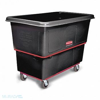 RUBBERMAID COMMERCIAL PRODUCTS Cube Truck HDPE Black 27.0 cu ft., 4UR41